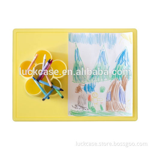 Luckcase 100% Food Grade Silicone Flower Play Mat Drawing Plate